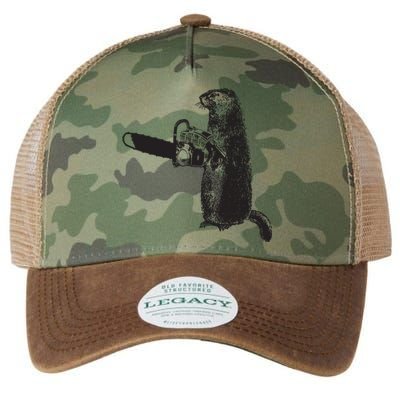 Woodchuck Groundhog Day Could Chainsaw Wood Legacy Tie Dye Trucker Hat