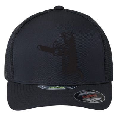 Woodchuck Groundhog Day Could Chainsaw Wood Flexfit Unipanel Trucker Cap