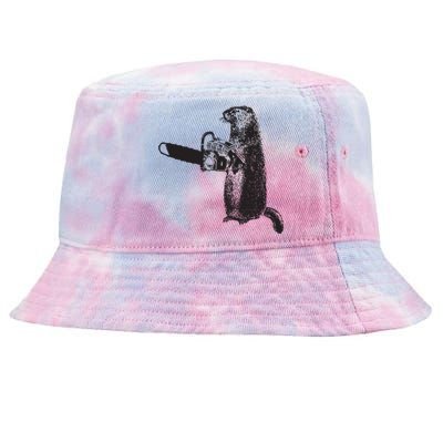 Woodchuck Groundhog Day Could Chainsaw Wood Tie-Dyed Bucket Hat