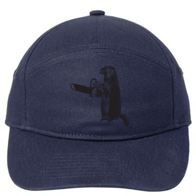 Woodchuck Groundhog Day Could Chainsaw Wood 7-Panel Snapback Hat