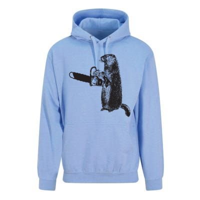 Woodchuck Groundhog Day Could Chainsaw Wood Unisex Surf Hoodie