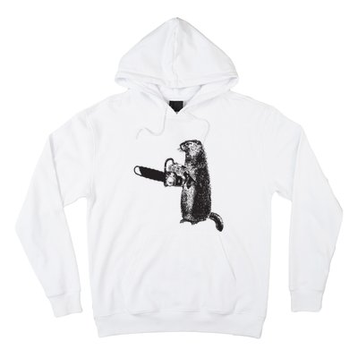 Woodchuck Groundhog Day Could Chainsaw Wood Hoodie