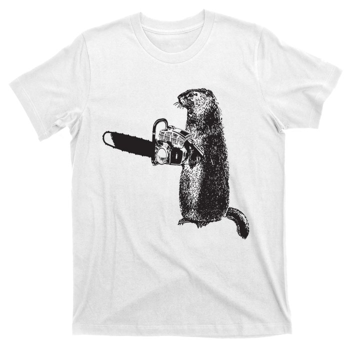 Woodchuck Groundhog Day Could Chainsaw Wood T-Shirt