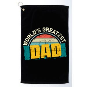 Worlds Greatest Dad Gift Platinum Collection Golf Towel