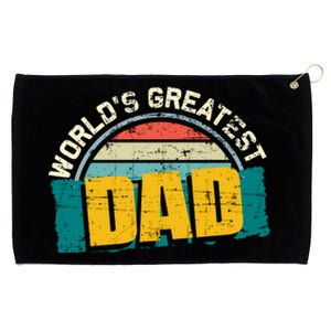 Worlds Greatest Dad Gift Grommeted Golf Towel