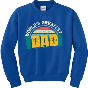 Worlds Greatest Dad Gift Kids Sweatshirt