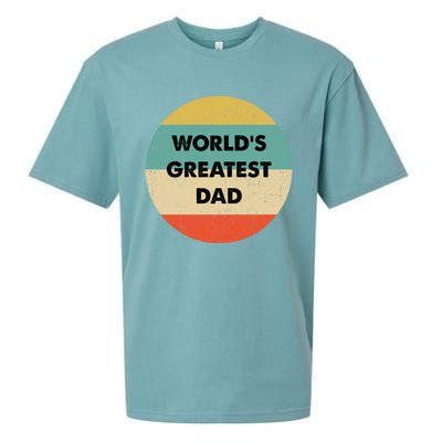 Worlds Greatest Dad Gift Sueded Cloud Jersey T-Shirt