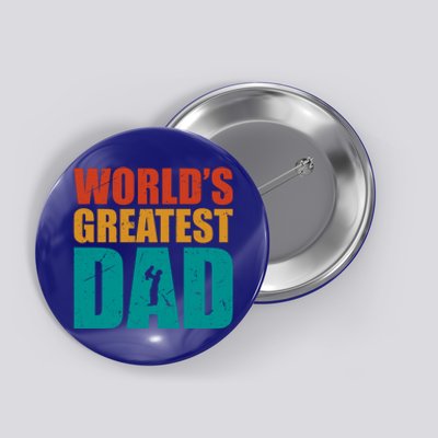 Worlds Greatest Dad Retro Funny Gift Button