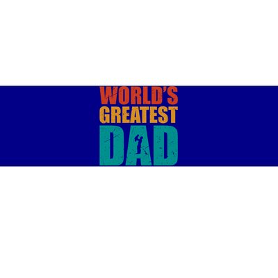 Worlds Greatest Dad Retro Funny Gift Bumper Sticker