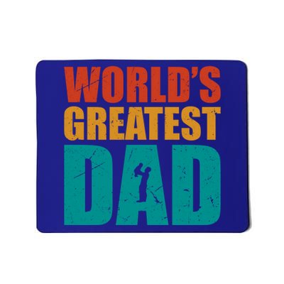 Worlds Greatest Dad Retro Funny Gift Mousepad