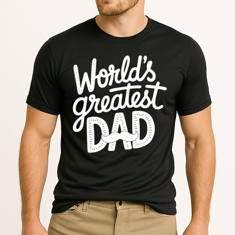 Worlds Greatest Dad Funny Cute Father Day Cooling Performance Crew T-Shirt