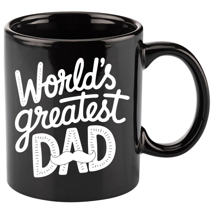 Worlds Greatest Dad Funny Cute Father Day 11oz C Handle Ceramic Mug