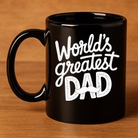 Worlds Greatest Dad Funny Cute Father Day 11oz C Handle Ceramic Mug