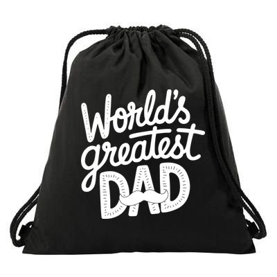Worlds Greatest Dad Funny Cute Father Day Drawstring Bag