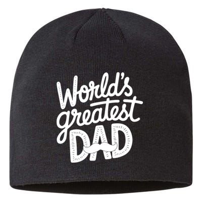 Worlds Greatest Dad Funny Cute Father Day Sustainable Beanie