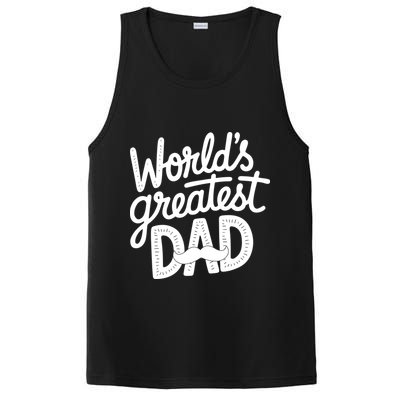 Worlds Greatest Dad Funny Cute Father Day PosiCharge Competitor Tank