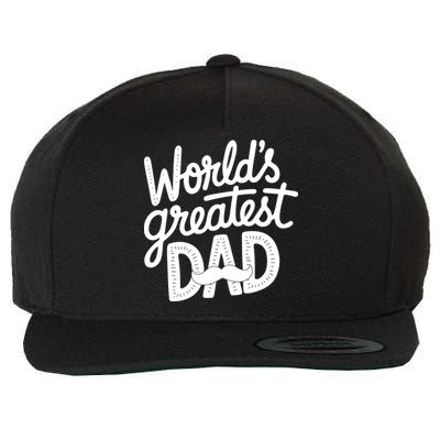 Worlds Greatest Dad Funny Cute Father Day Wool Snapback Cap