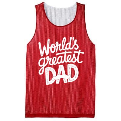 Worlds Greatest Dad Funny Cute Father Day Mesh Reversible Basketball Jersey Tank