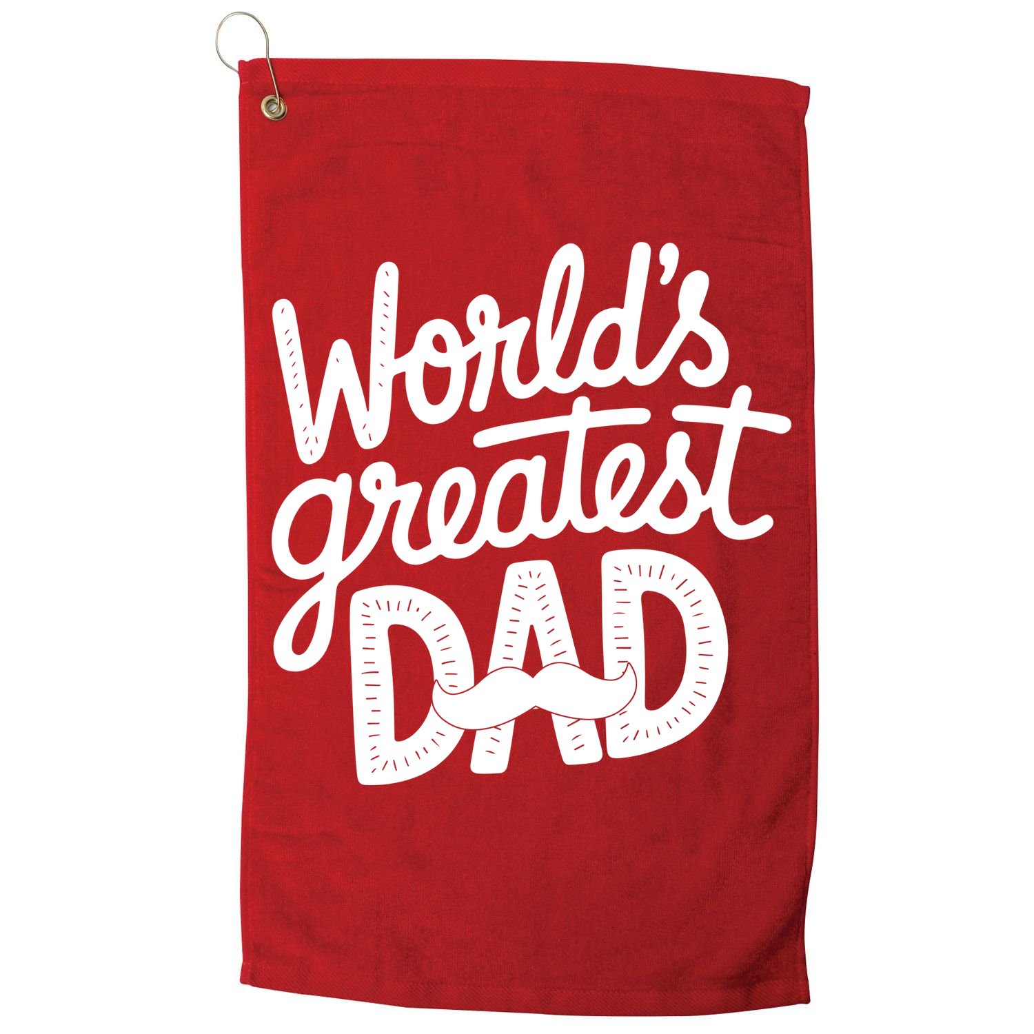 Worlds Greatest Dad Funny Cute Father Day Golf Towel