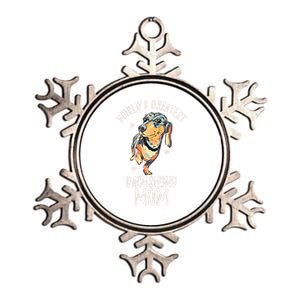 World's Greatest Dachshund Mom Funny Dog Mama Wiener Lover Great Gift Metallic Star Ornament