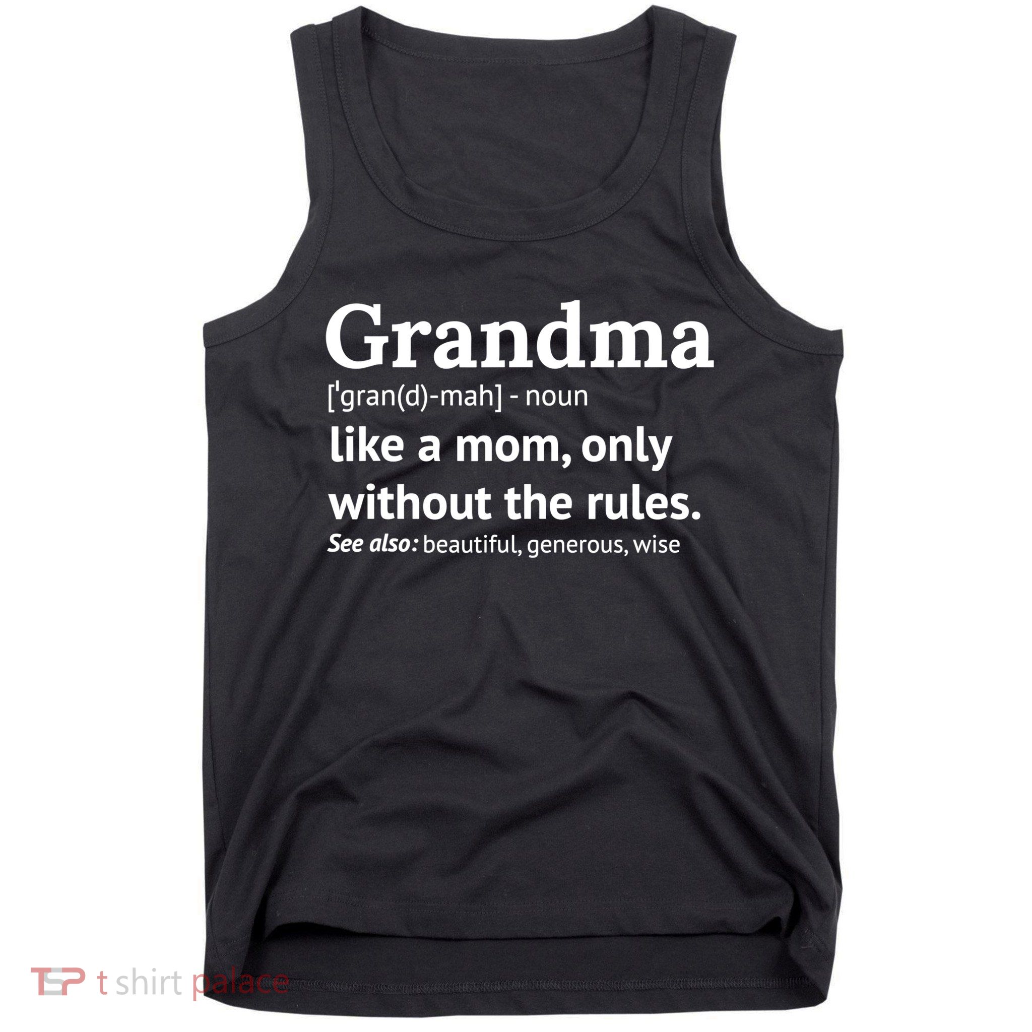 Womens Grandma Definition Shirt Funny Gift For Grandmother TShirt Tank Top