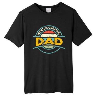 Worlds Greatest Dad Gift Tall Fusion ChromaSoft Performance T-Shirt