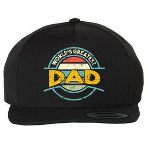 Worlds Greatest Dad Gift Wool Snapback Cap