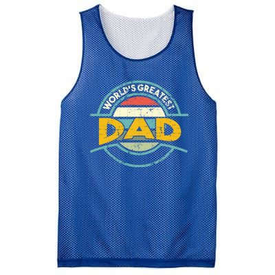 Worlds Greatest Dad Gift Mesh Reversible Basketball Jersey Tank