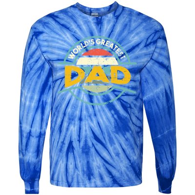 Worlds Greatest Dad Gift Tie-Dye Long Sleeve Shirt