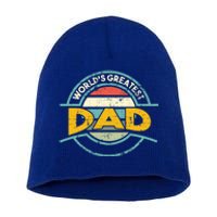 Worlds Greatest Dad Gift Short Acrylic Beanie