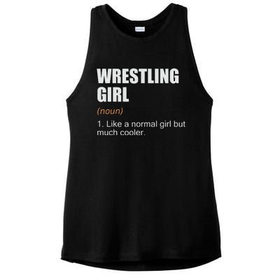 Wrestling Girl Definition Funny Wrestling Girl Ladies PosiCharge Tri-Blend Wicking Tank