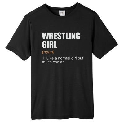 Wrestling Girl Definition Funny Wrestling Girl Tall Fusion ChromaSoft Performance T-Shirt