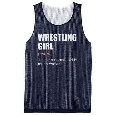 Wrestling Girl Definition Funny Wrestling Girl Mesh Reversible Basketball Jersey Tank