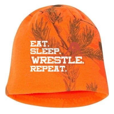 Wrestling Gift Design For Wrestling Fans Wrestle Gift Kati - Camo Knit Beanie