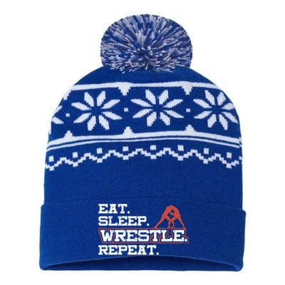 Wrestling Gift Design For Wrestling Fans Wrestle Gift USA-Made Snowflake Beanie