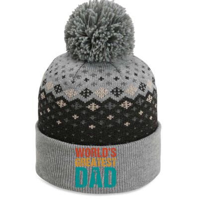 WorldS Greatest Dad The Baniff Cuffed Pom Beanie