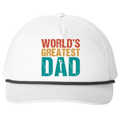 WorldS Greatest Dad Snapback Five-Panel Rope Hat