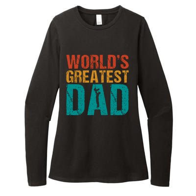 WorldS Greatest Dad Womens CVC Long Sleeve Shirt