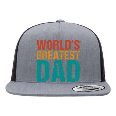 WorldS Greatest Dad Flat Bill Trucker Hat