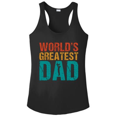 WorldS Greatest Dad Ladies PosiCharge Competitor Racerback Tank