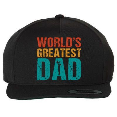 WorldS Greatest Dad Wool Snapback Cap