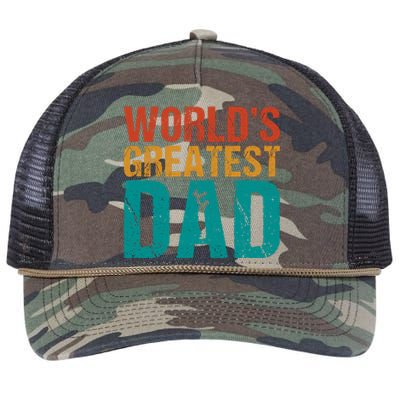 WorldS Greatest Dad Retro Rope Trucker Hat Cap