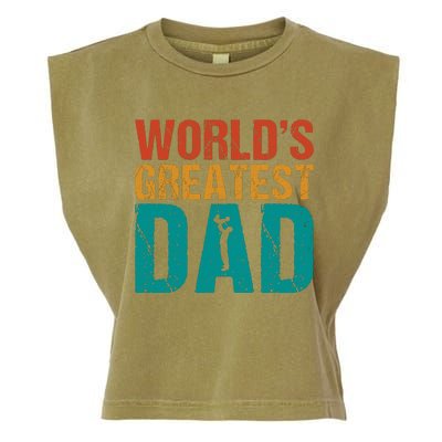 WorldS Greatest Dad Garment-Dyed Women's Muscle Tee