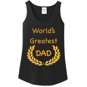 World's Greatest Dad Father Daddy Father's day GraphicT Ladies Essential Tank