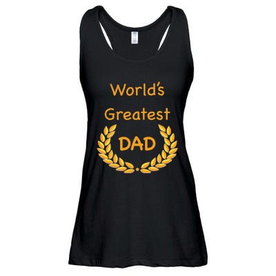 World's Greatest Dad Father Daddy Father's day GraphicT Ladies Essential Flowy Tank