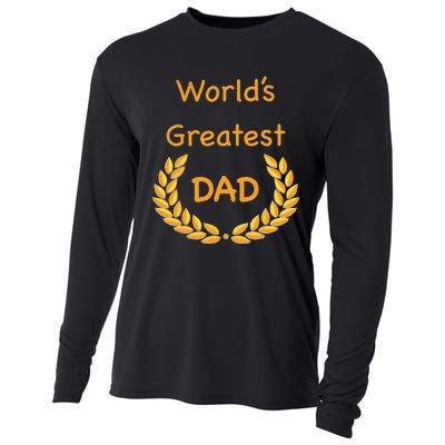 World's Greatest Dad Father Daddy Father's day GraphicT Cooling Performance Long Sleeve Crew