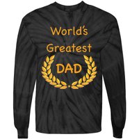 World's Greatest Dad Father Daddy Father's day GraphicT Tie-Dye Long Sleeve Shirt