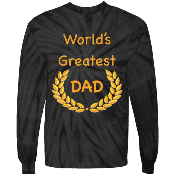 World's Greatest Dad Father Daddy Father's day GraphicT Tie-Dye Long Sleeve Shirt