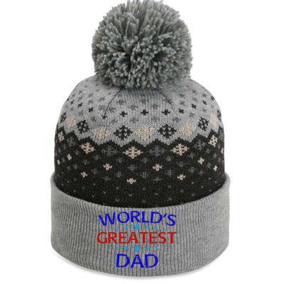 Worlds Greatest Dad The Baniff Cuffed Pom Beanie