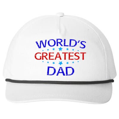 Worlds Greatest Dad Snapback Five-Panel Rope Hat